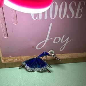 Blue and Silver Ballerina Brooch